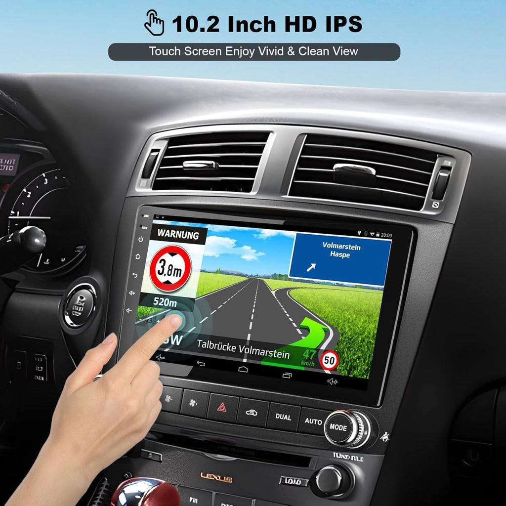Car Radio Stereo for Lexus IS250 IS350 2006 2007 2008 2009 2010 2011 2012,10" QLED Touchscreen with Wireless CarPlay & Android Auto& Mirror Link,4G+64GB Fast Android 15 System