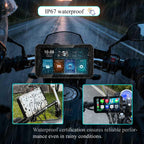 BODIMIA 7" Motorcycle Dash Cam with Camera