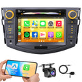 Car Radio for Toyota RAV4 2007 2008 2009 2010 2011 2012, 7-inch Touch Screen Stereo Support CD/DVD,CarPlay&Android Auto, Bluetooth5.2&Voice Control, Backup Camera& SWC,AM/FM Car Radio Receiver