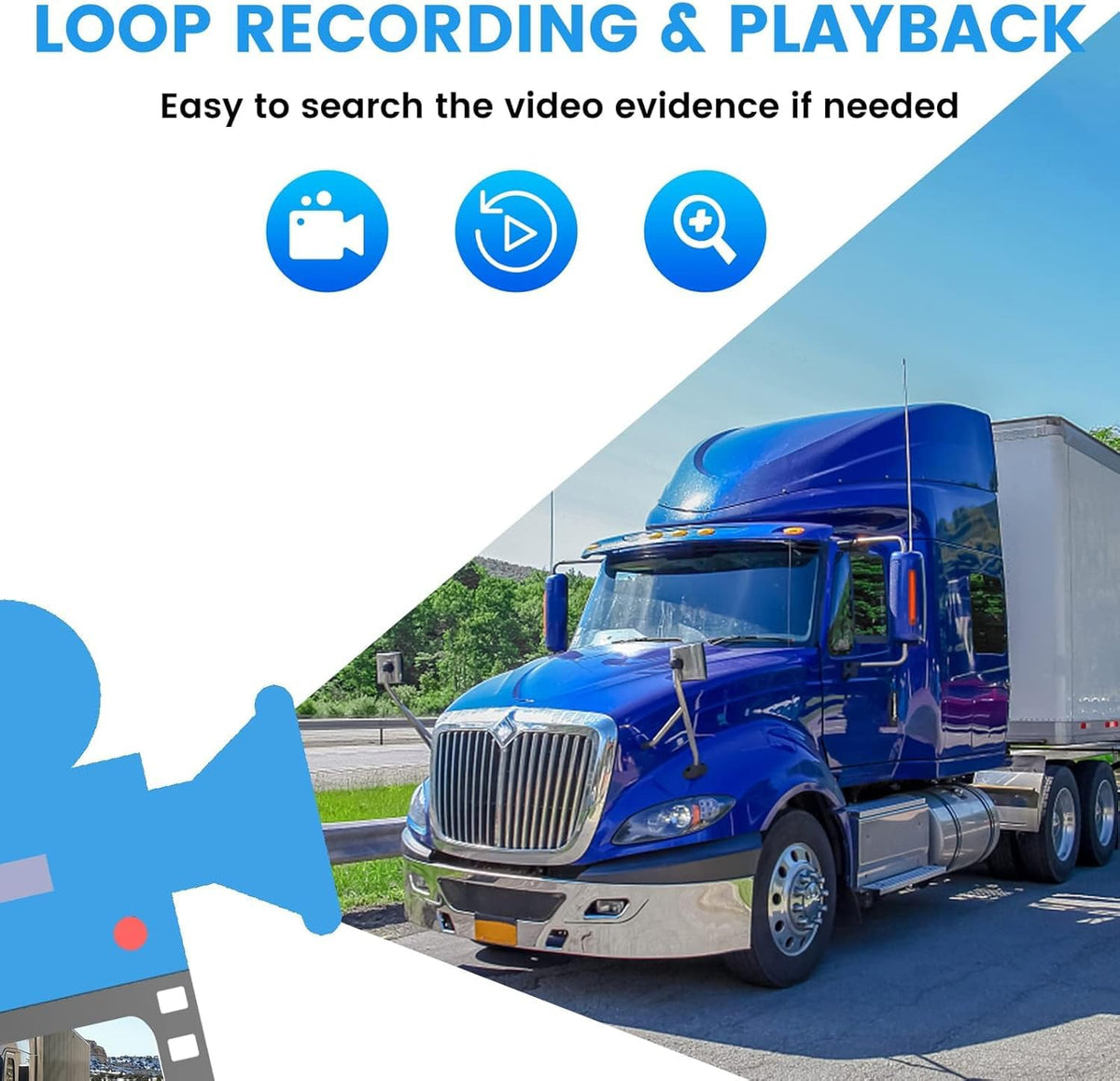 VEKOOTO Truck Camera System, 4CH Backup Camera with 10.36'' Touch Screen, Waterproof 4 AHD Rear Side View Camera, for Truck/Semi-Trailer/Camper/RV/Bus