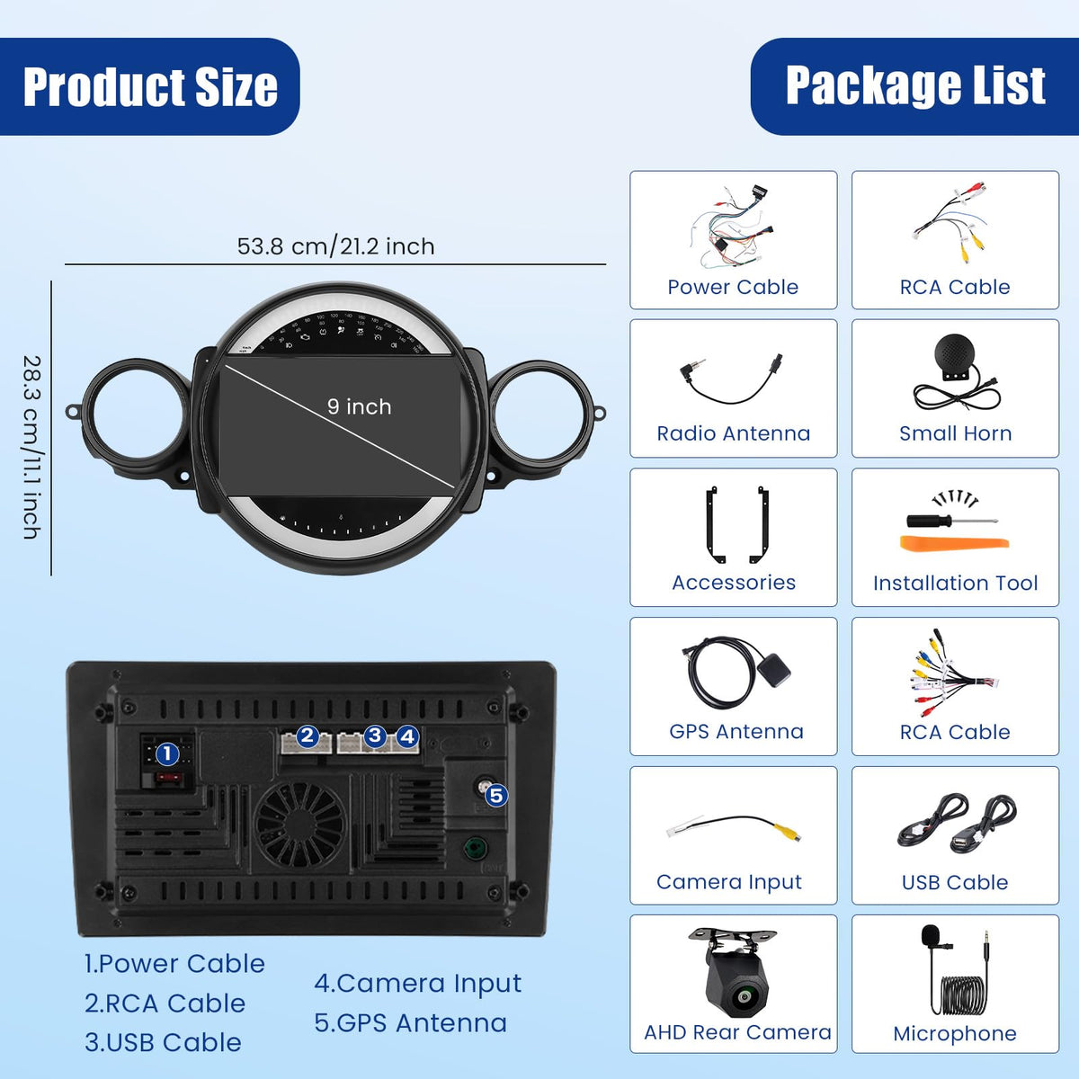 [4+64GB] Android Car Radio for BMW Mini Cooper R56 2007-2014 with 5Ghz WiFi