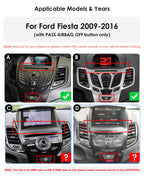 Android 14 Car Radio Stereo for Ford Fiesta (2009-2016), 2+64GB GPS Navigation Head Unit 9 inch 1280 * 720 Touchscreen with Carplay/Android Auto Bluetooth DSP SWC TPMS WiFi USB