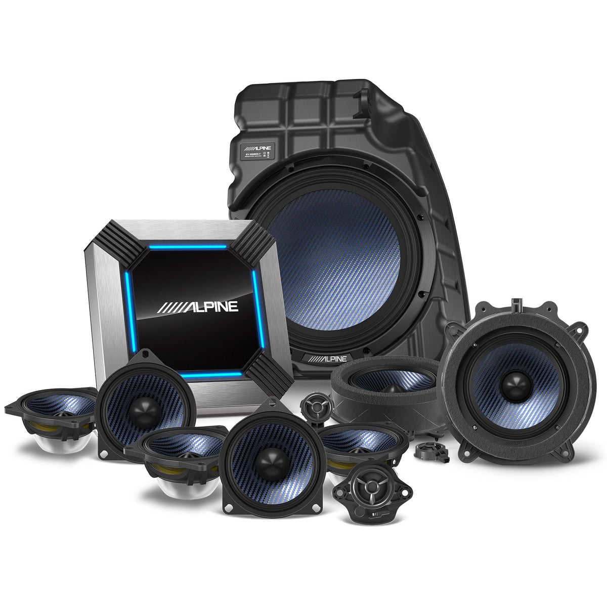 Alpine PSS-TSLA-223-11/13-Speaker Complete Sound System Upgrade Compatible with 2022-Up Tesla Model 3