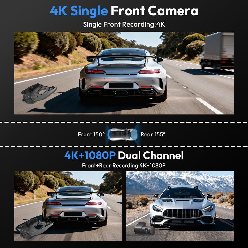 4K Dash Cam for Hyundai Tucson & Santa Cruz2022-2026,Integrated OEM Look
