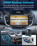 [8Core 4G+64G] Car Radio for Honda Accord 9th EX-L 2013 2014 2015: 10.1" 1280 * 800 Touchscreen Stereo with Wireless CarPlay Android Auto 5G WiFi GPS Bluetooth FM AM RDS SWC Backup Camera