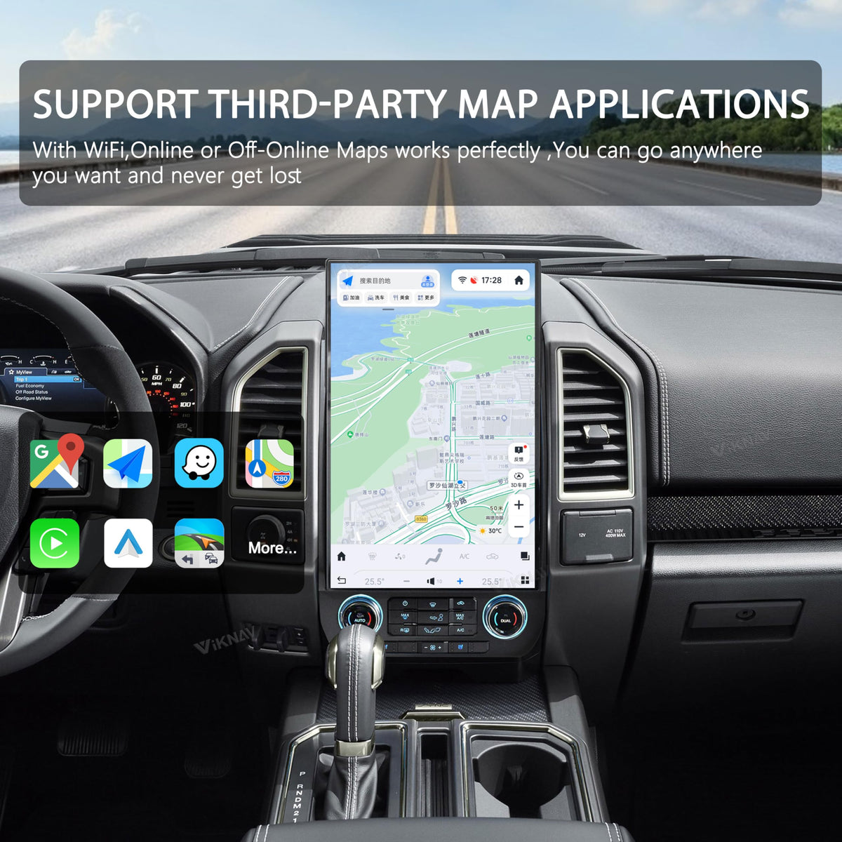 17.2 inch Android Radio Upgrade for Ford F150 2015 2016 2017 2018 2019 2020 Touch Screen Car Stereo Carplay Android auto Stereo (SYNC3)