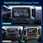 8Core 64ROM Android 15 QLED Screen for 2014-2018 GMC Sierra Chevy Silverado