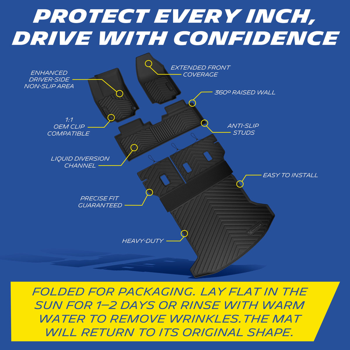 Michelin Vehicle Mats, All-Weather TPE Custom Fit Liner for 2025-2027 Chevy Equinox Gas/GMC Terrain, Premier, Not Fit Equinox EV