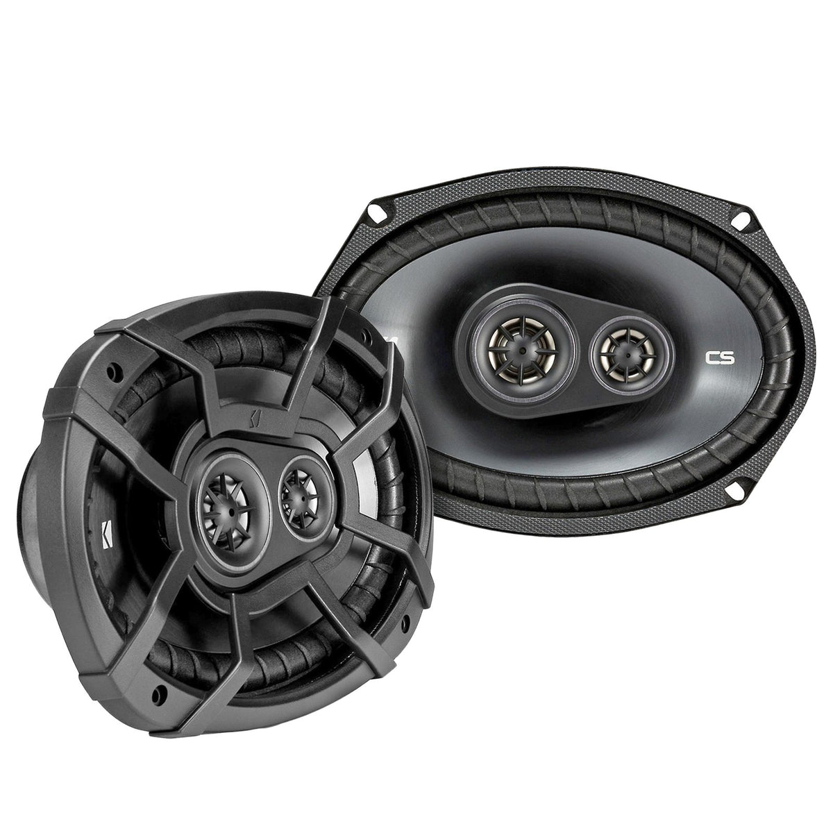 2 Pair Car Speaker Package of 2X Kicker CSC654 300-Watt 6.5" Inch 2-Way Black Coaxial Speakers + 2X CSC6934 450W 6x9 CS Series 3-Way Speakers - Bundle Combo with Enrock 50 Foot 14 Gauge Speaker Wire