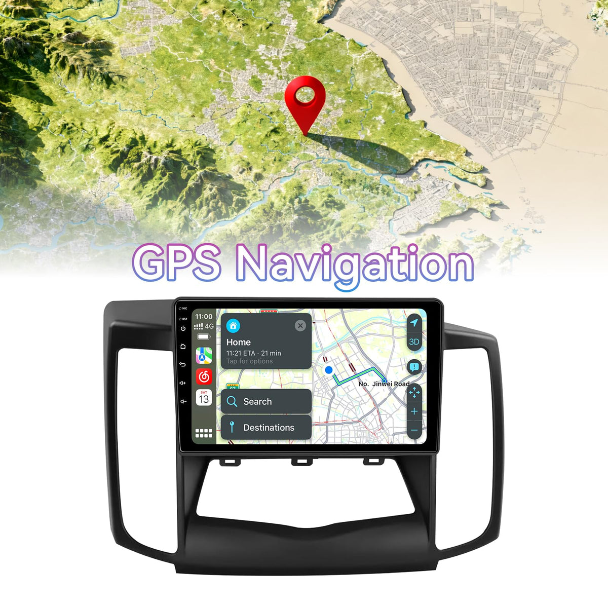 Android 14 Car Radio Compatible with Nissan Maxima 2009-2014.9" Touch Screen Car Stereo with Wireless Carplay Android Auto,Multimedia Receiver with GPS Bluetooth ＆ Backup Camera