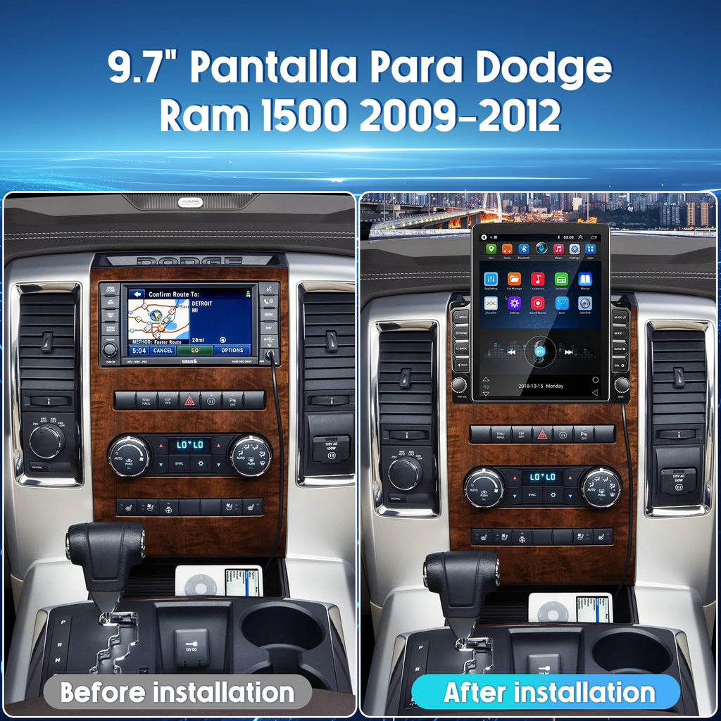9.7" Car Radio for Dodge Ram 1500 2500 3500 2009 2011 2012 Head Unit