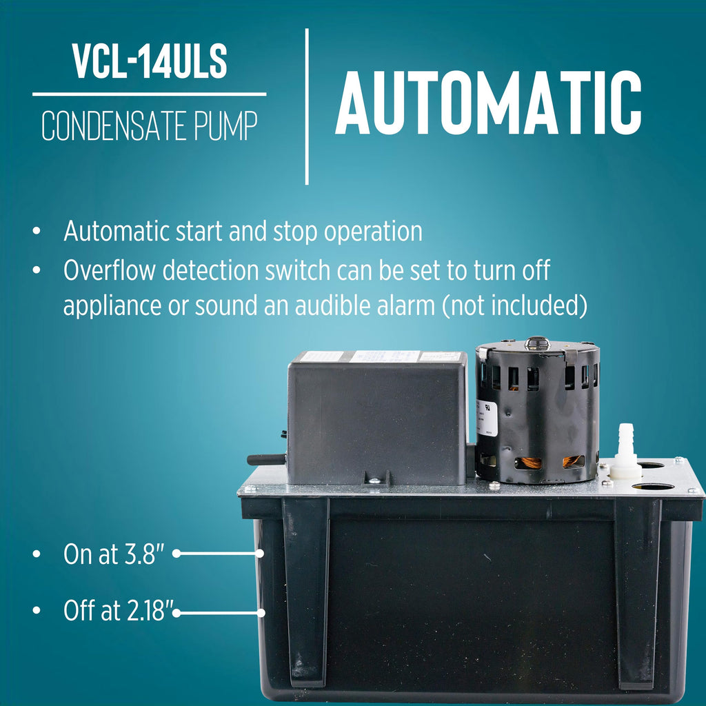 Little Giant VCL-14ULS, 115V, 200 GPH, Condensate Removal Pump