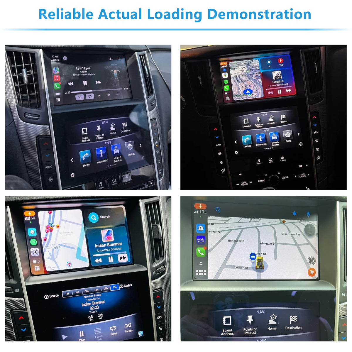 CarPlay & Android Auto for Infiniti Q50 2015-2019, OEM Features Retained