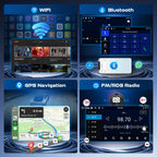 4GB+64GB Android 15 Car Stereo for Toyota 4runner 2002-2009, 9-Inch 1280x720 in-Cell Touchscreen with Wireless CarPlay Android Auto, FM/RDS Radio, Bluetooth, 5G WiFi, Factory Steering Wheel Controls