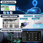 Car Stereo Radio Compatible for Chevrolet Equinox 2010-2017 GMTheta with Carplay Android Auto GPS Navigation 9.7in Touchscreen Car Radio Player with Bluetooth WiFi FM SWC Mirror Link + Backup Camera