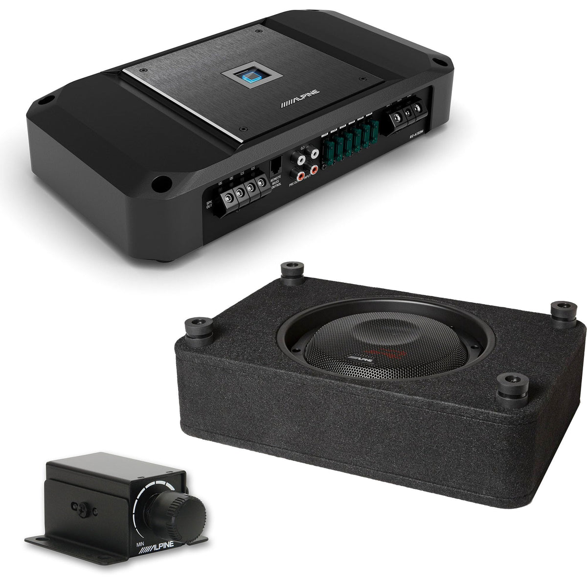 Alpine RS-SB12 12 in 2-Subwoofer R2-A150M Amp Bundle