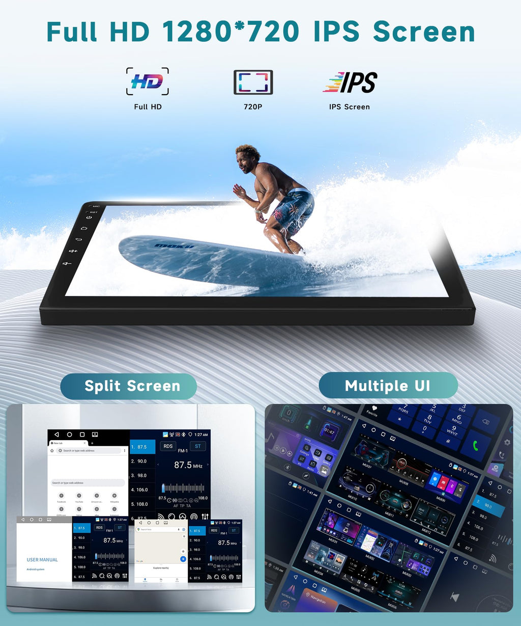 4Core 4+64G Radio for Chevy Silverado GMC Yukon Tahoe Suburban 2007-2013 Stereo Upgrade with 5G WiFi Wireless Carplay/Android Auto,9" 1280 * 720P IPS Touchscreen Radio BT FM/RDS SWC Backup Cam