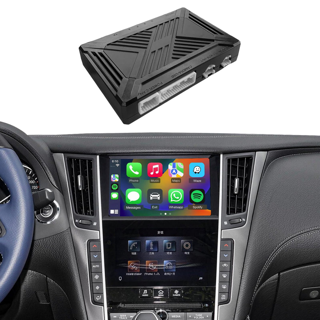 CarPlay & Android Auto for Infiniti Q50 2015-2019, OEM Features Retained