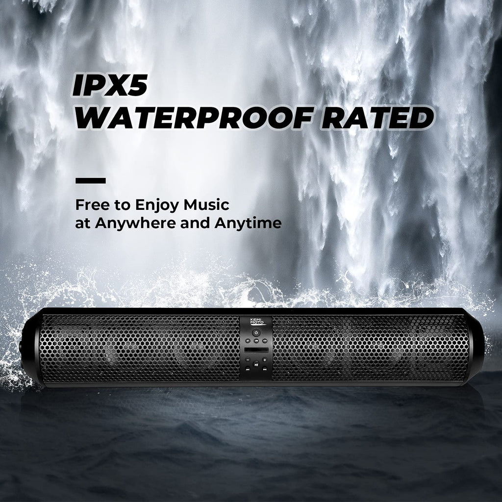 KEMIMOTO 28 Inch UTV Sound Bar 4X Subwoofer 2X Tweeter True Wireless Remote