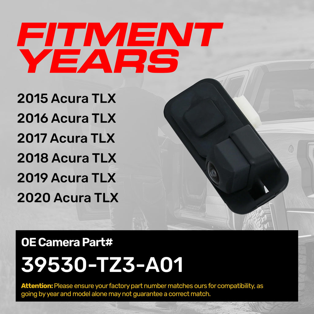 Master Tailgaters Replacement for Acura TLX (2015-2020) Backup Camera OE Part # 39530-TZ3-A01