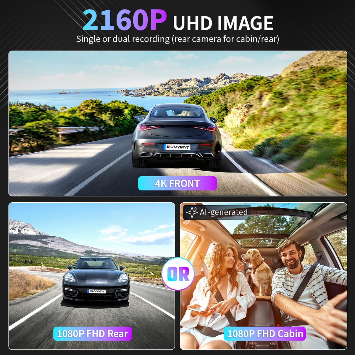 4K Dash Cam for Ram 2500 3500 2019-2026 Model A