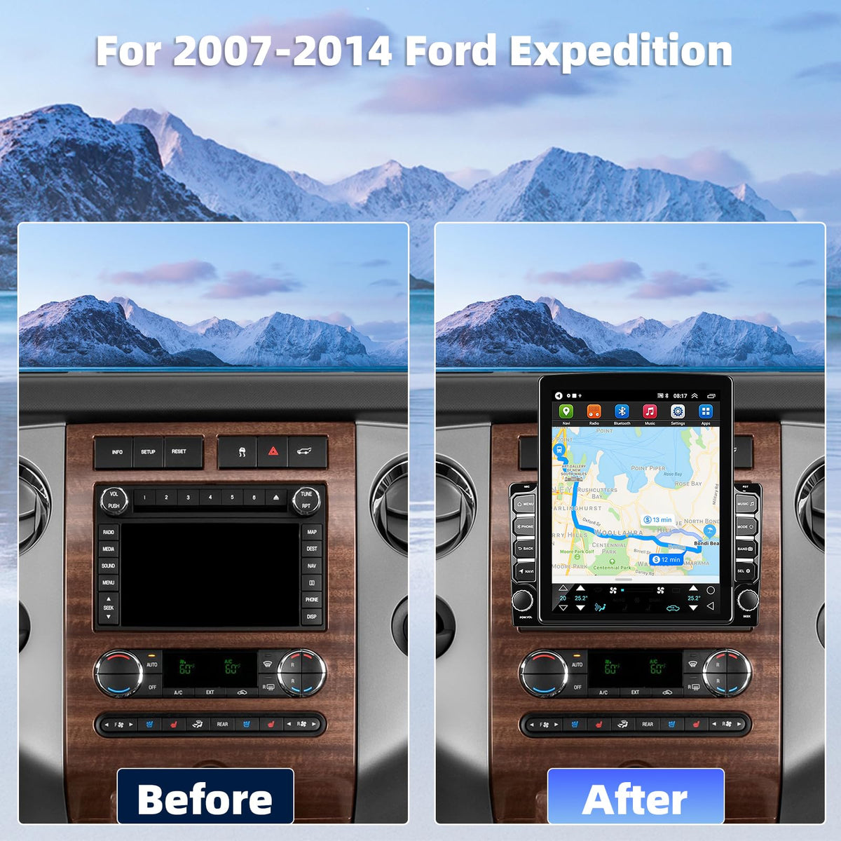 Upgrade Car Radio for Ford Expedition 2007-2010 2011 2012 2013 2014 Stereo