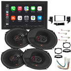 JBL Legend 700 7" Double DIN Car Stereo w/ Stage3 9637F 6x9 Speakers & Metra Install Kit – Wireless CarPlay Android Auto – 420W Max Speaker Powe