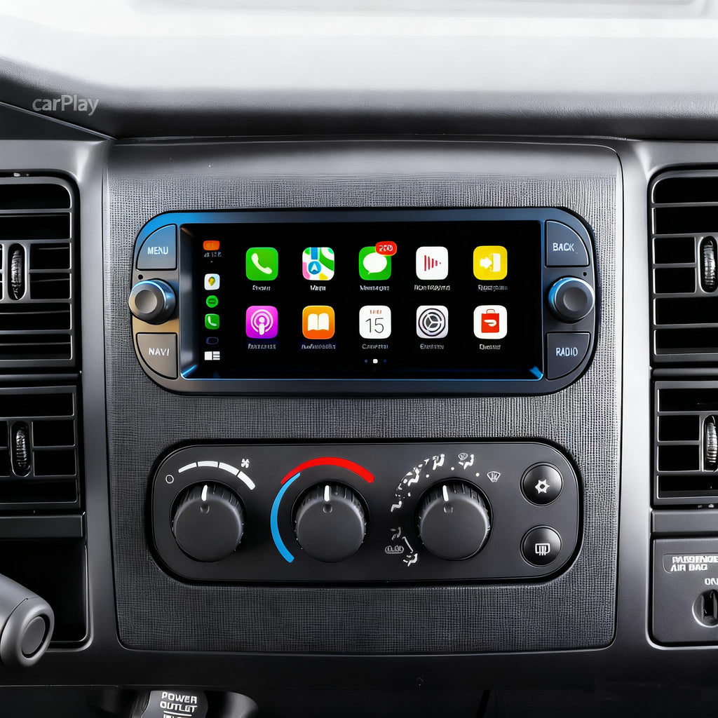 6.86’’ Car Stereo Radio for Dodge Dakota 2002-2004 with Wireless with Carplay Android, Touch Screen Head Unit Upgrade, GPS, WiFi, HiFi, FM, Bluetooth, SWC, Mic, Backup Cam, 2+32GB