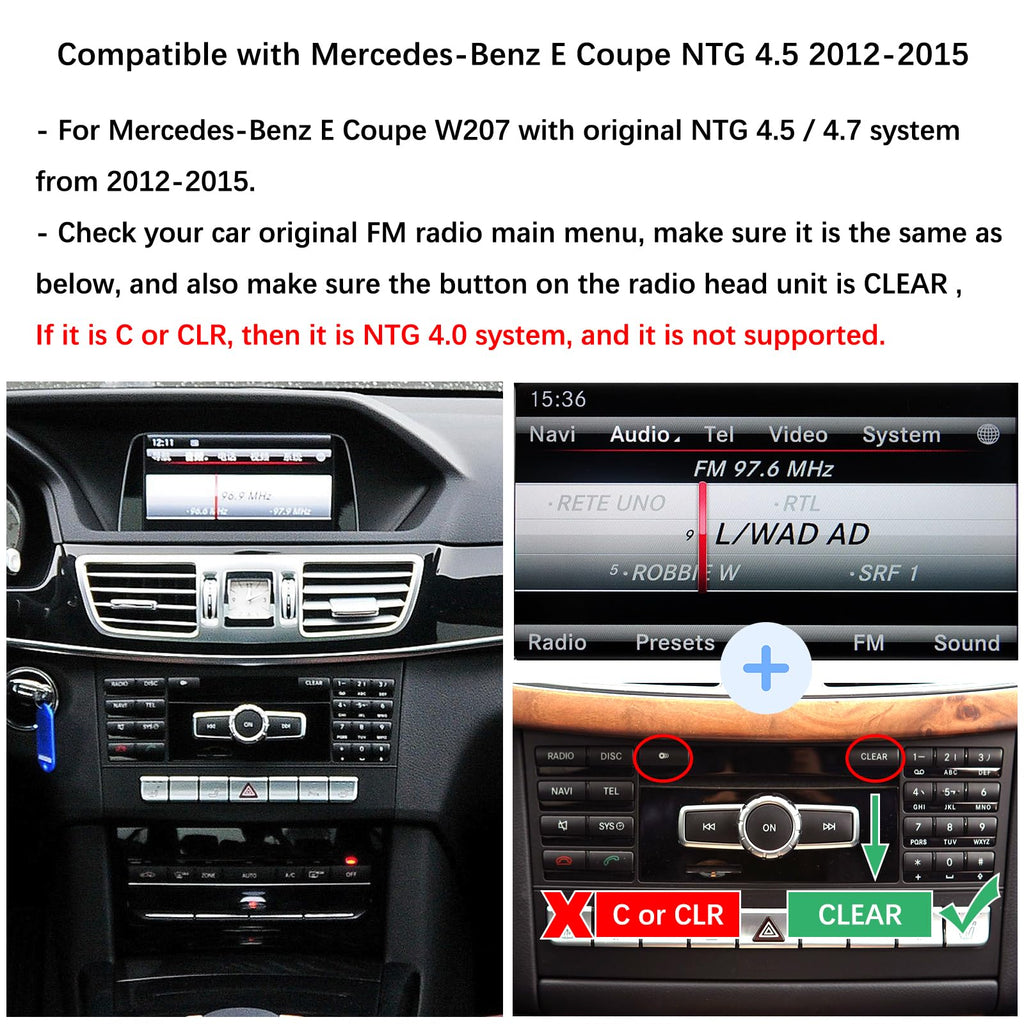 12.3" Wireless CarPlay Touchscreen for Mercedes-Benz E Coupe W207