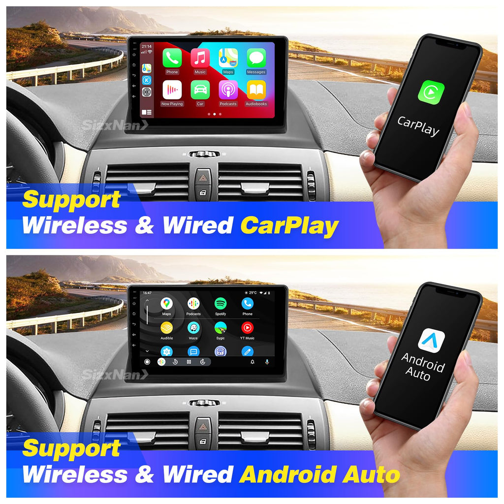 for BMW X3 E83 2004-2010 Radio Stereo Wireless Carplay Auto