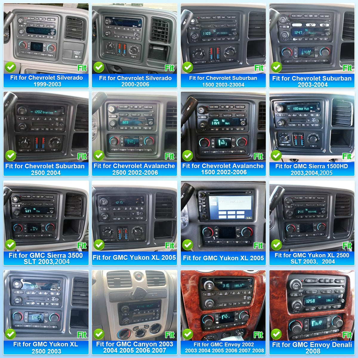 4Core 4+64G 7" Car Radio for Chevrolet Venture 2000-2005 Android 13