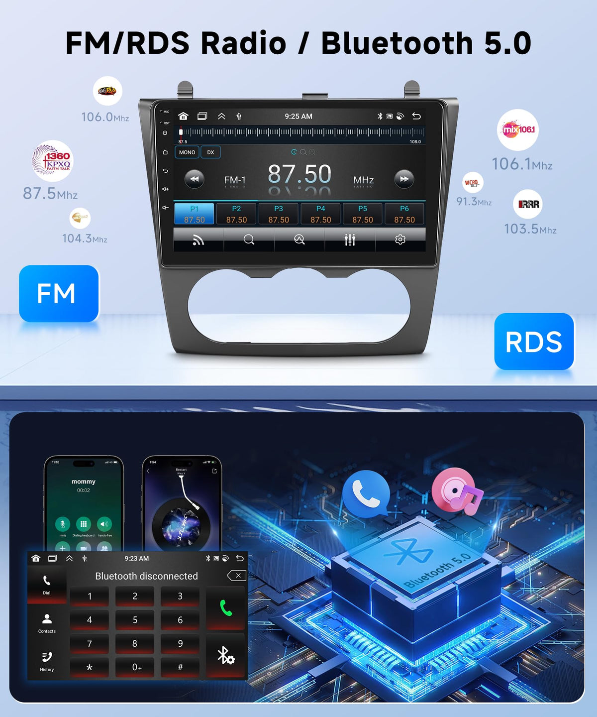 8Core 6+128G Android 15 Car Stereo for Nissan Altima 2008-2012 (Manual A/C)