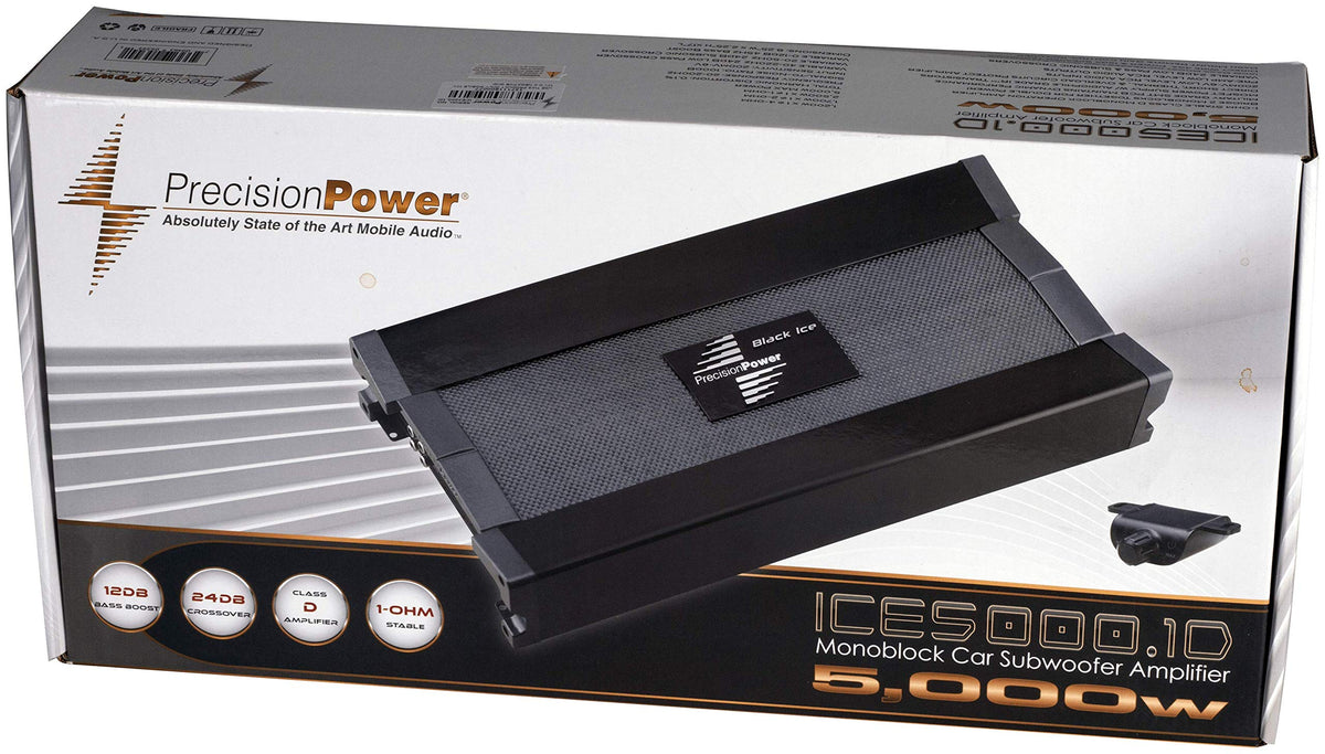 Precision Power ICE5000.1D Black Ice Series 5000W Class D Monoblock Amp