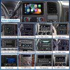 Car Radio Stereo for GMC Canyon 2004-2012 with Wireless with Carplay Android Auto, 7’’ Touch Screen Upgrade for Canyon GPS, WiFi, BT, FM, SWC, Mic, Backup Cam