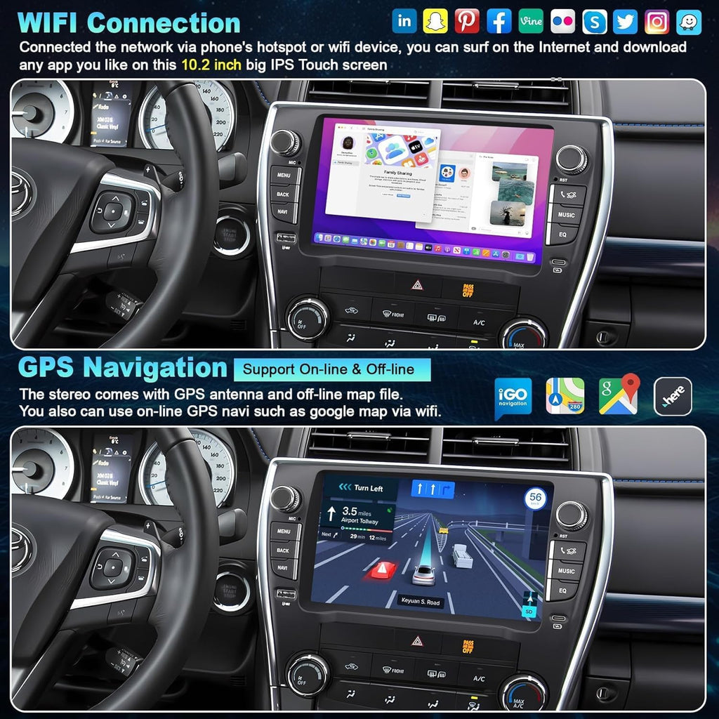Car Radio for Toyota Camry 2015-2017 with Key Support Carplay Android Auto