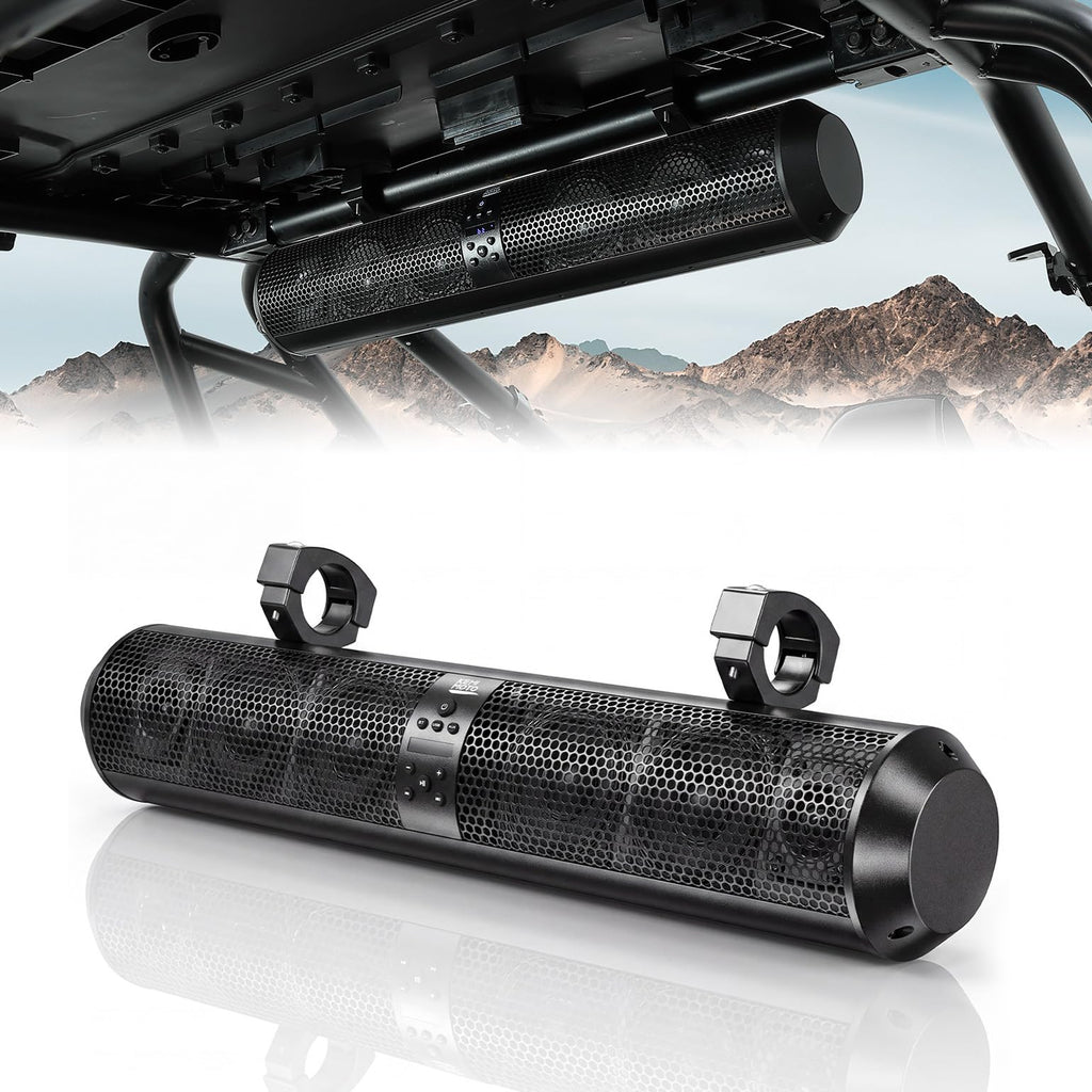 KEMIMOTO 28 Inch UTV Sound Bar 4X Subwoofer 2X Tweeter True Wireless Remote