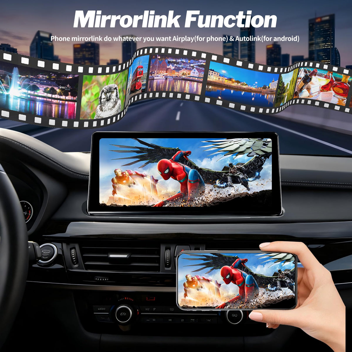 Wireless CarPlay Andriod Auto TouchScreen for BMW X5 X6 F15 F16 2014-2016