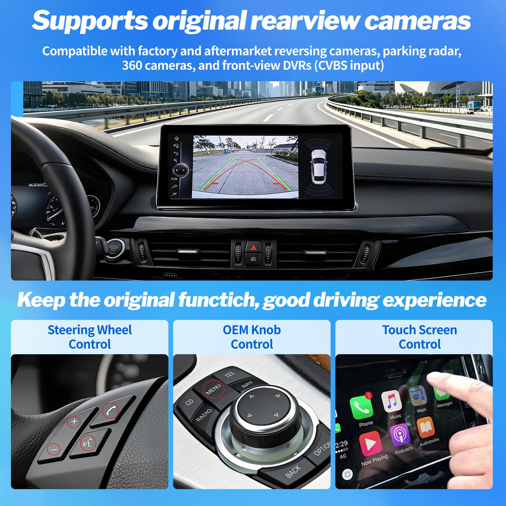 Wireless CarPlay Andriod Auto TouchScreen for BMW X5 X6 F15 F16 2014-2016