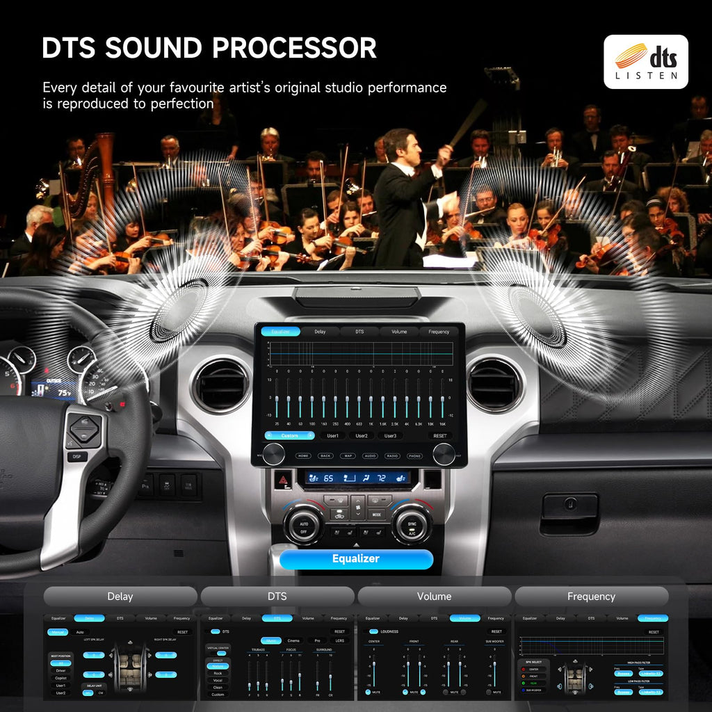 Dasaita 11.6" Double Din Car Stereo Upgrade with Dual Knob
