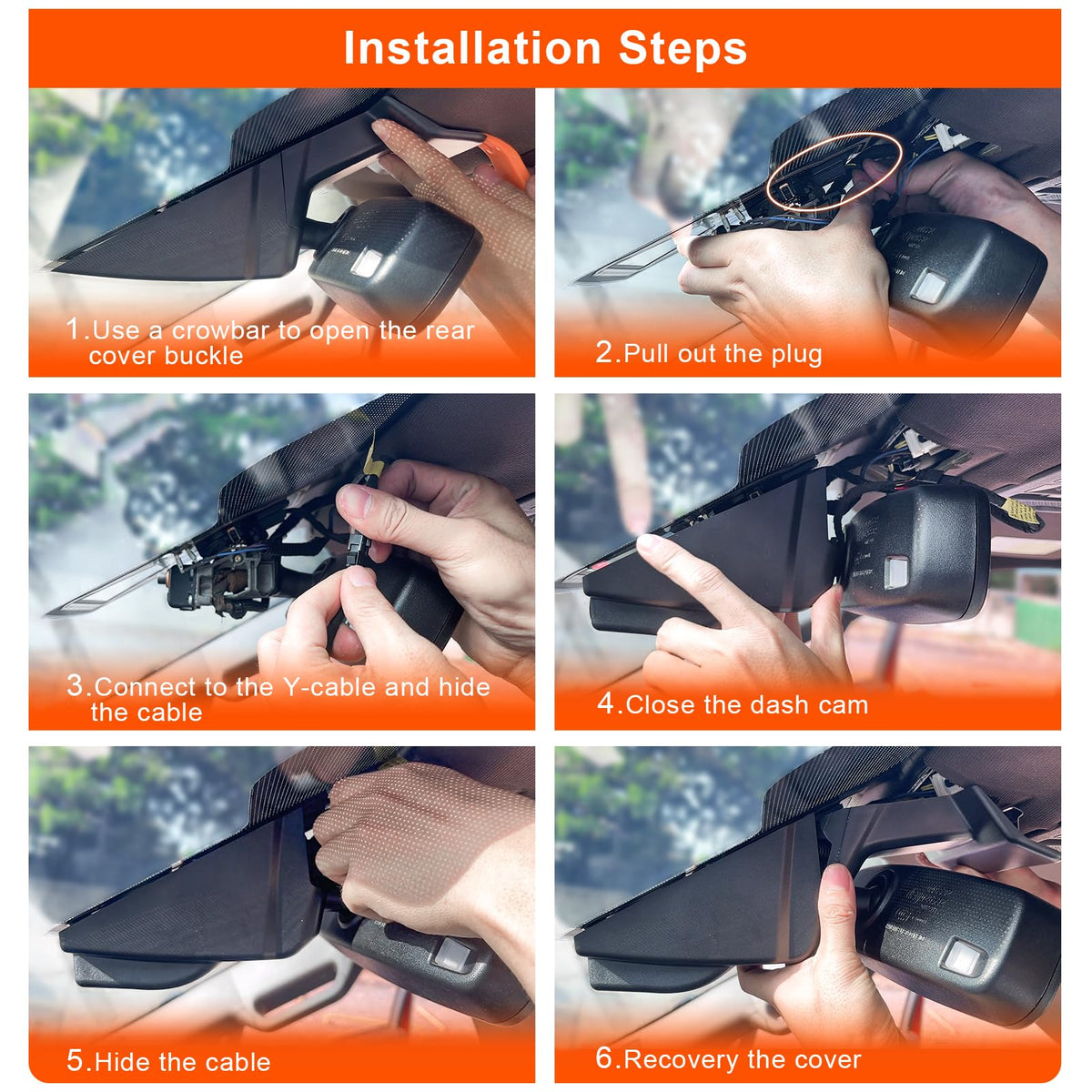 mangoal Front 4K & Rear 1080p Dash Cam for Ford Taurus 2013-2019(Model B)