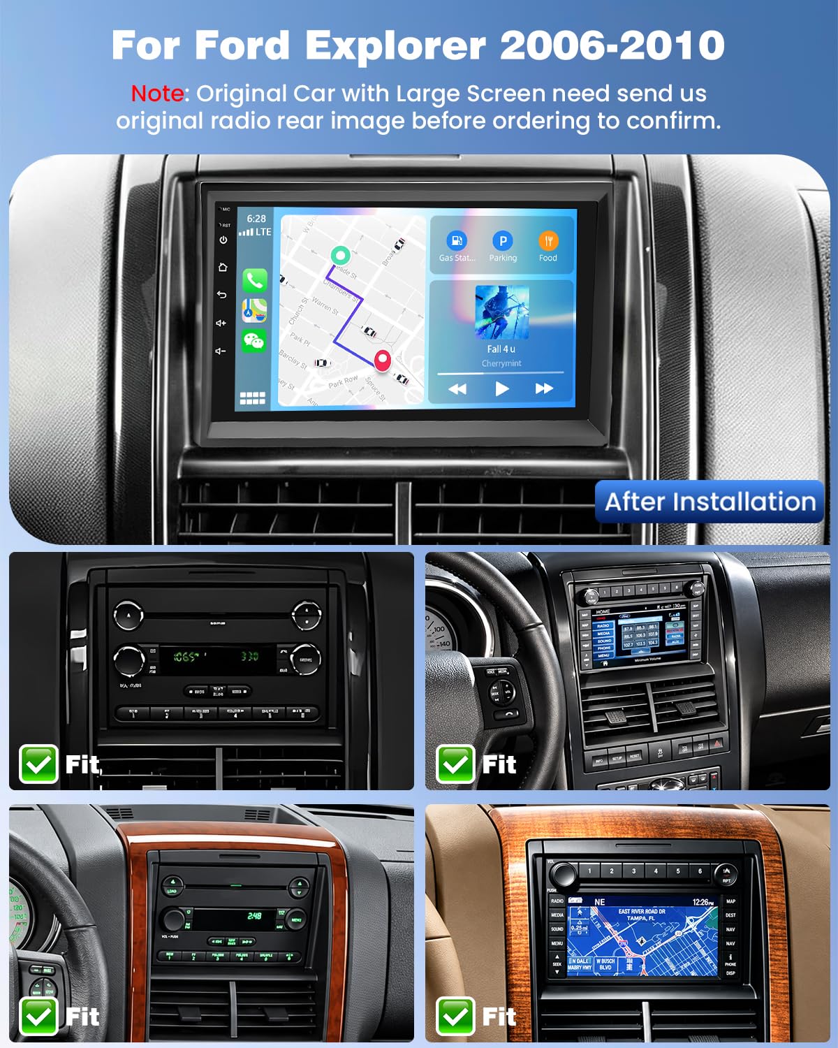 [EQ] 4+64G 7'' Touchsreen Car Radio for Ford Explorer 2006-2010