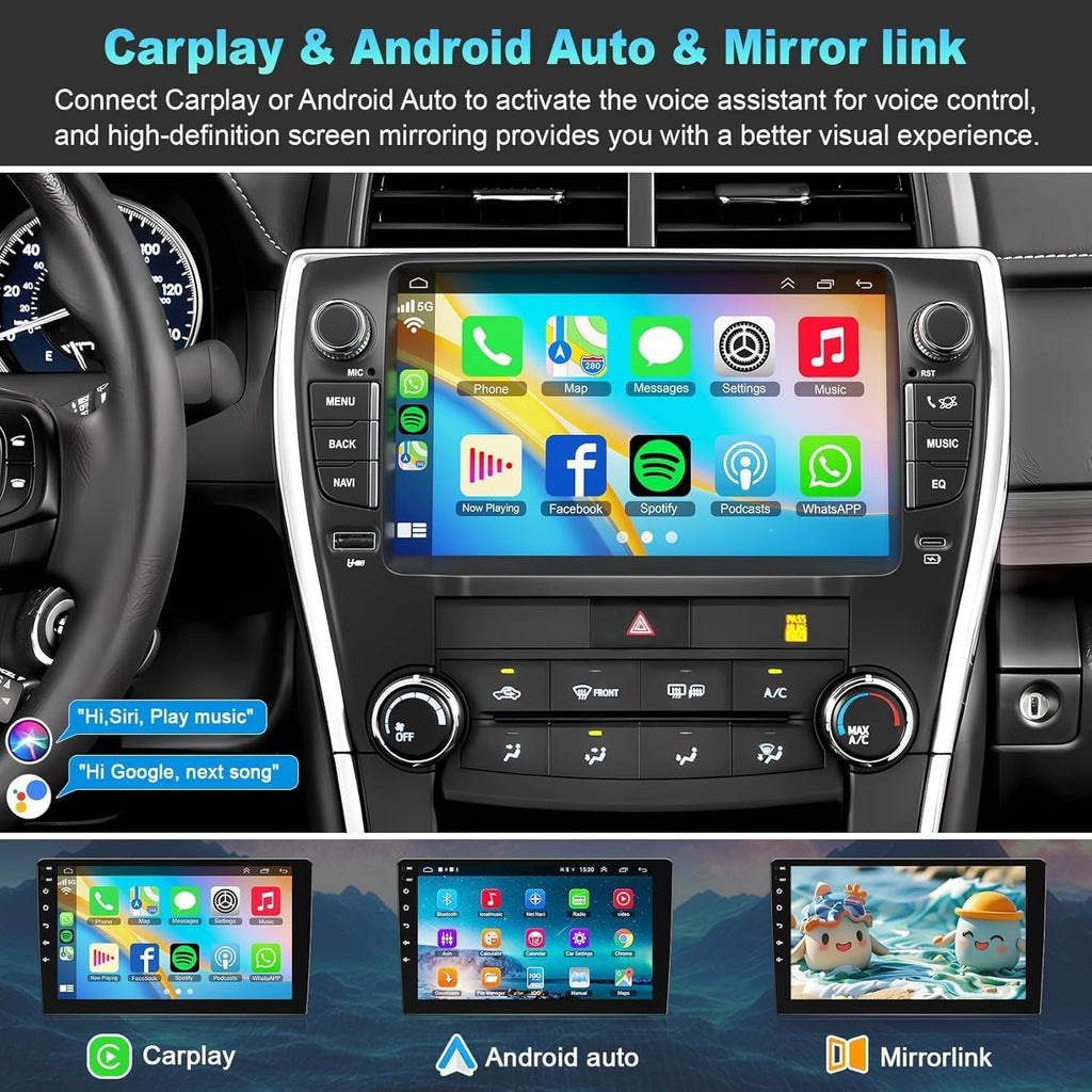 Car Radio for Toyota Camry 2015-2017 with Key Support Carplay Android Auto