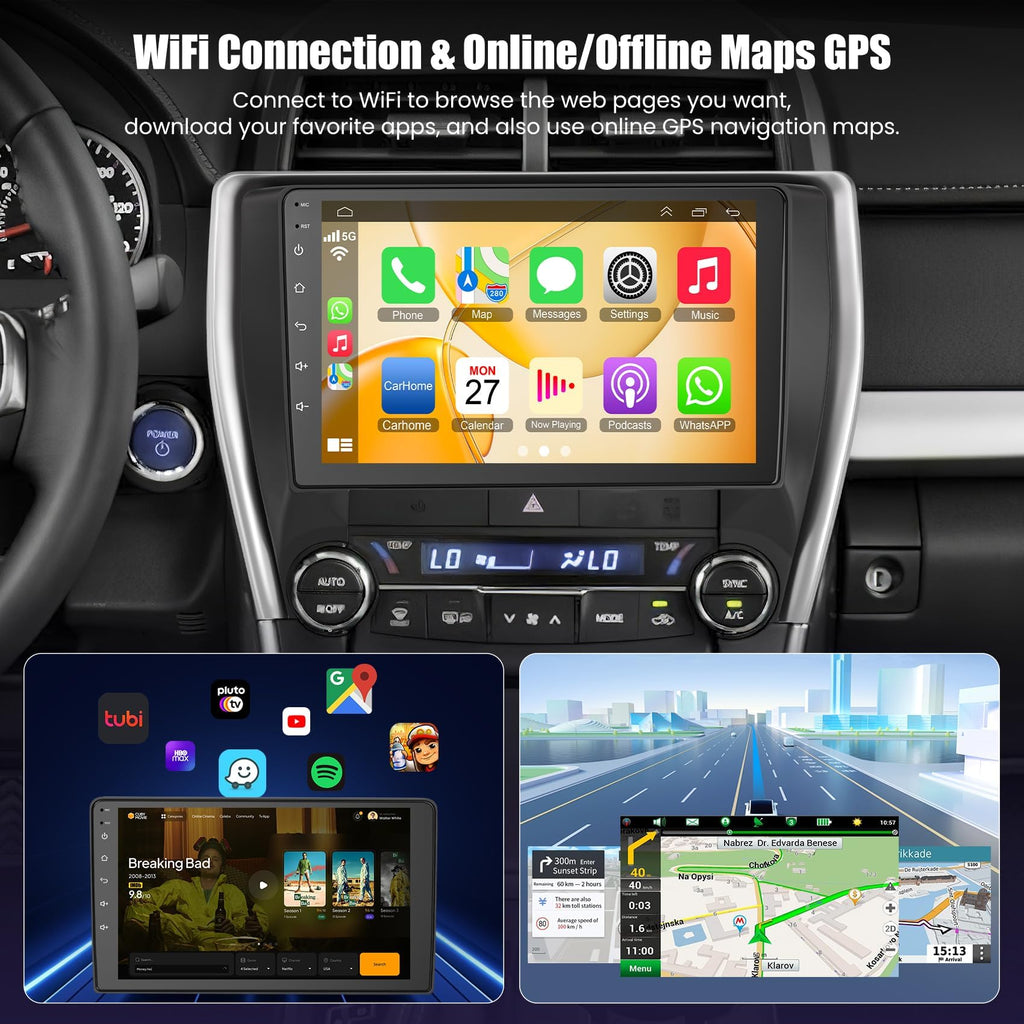 (8Core + 64GB) QLED Touch Screen Car Radio for Toyota Camry 2015-2017
