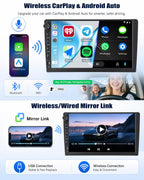 SIXTOP 4G+64G Android Car Stereo Radio for Honda Civic 2013-2017 Wireless CarPlay Android Auto Bluetooth 5.0 GPS 9 Inch HD Touch Screen WiFi FM/RDS Type-C 32EQ SWC AHD Backup Camera