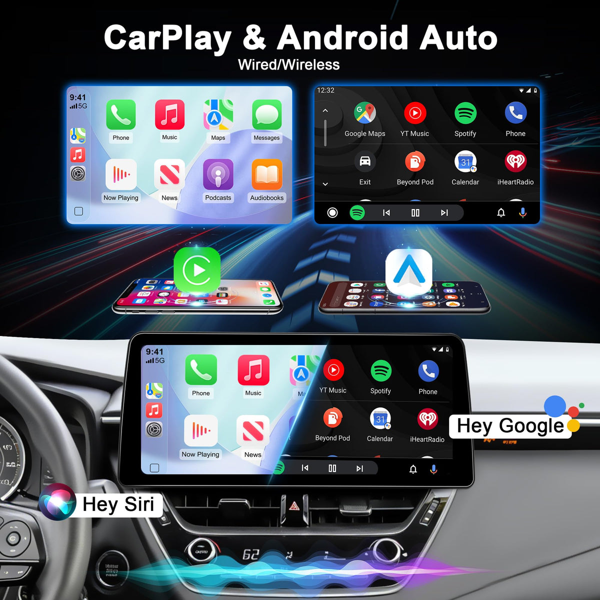 12.3'' 8Core & 64GB Car Radio for Toyota Corolla 2019-2022