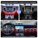 Android Screen Upgrade for Porsche Macan 2014-2017 Touch Screen Replacement 12.3 inch Multimedia Player GPS Navigation Carplay fit for PCM3.1 & PCM4.0 (2014-2016,64GB)