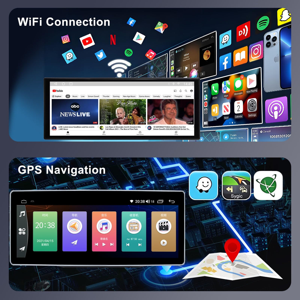 12.3 inch Android 13 Car Stereo Radio for Acura TL 2009-2012