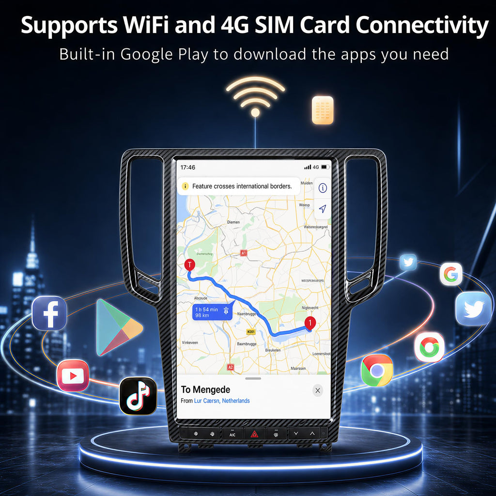 AuCar 14.4 Inch Touch Screen Android 13 Car Radio for Infiniti G37 2007-2013 Head Unit GPS Navigation Wireless Carplay Android Auto Stereo Multimedia Player 8GB RAM 128GB ROM, Carbon Fiber Trim