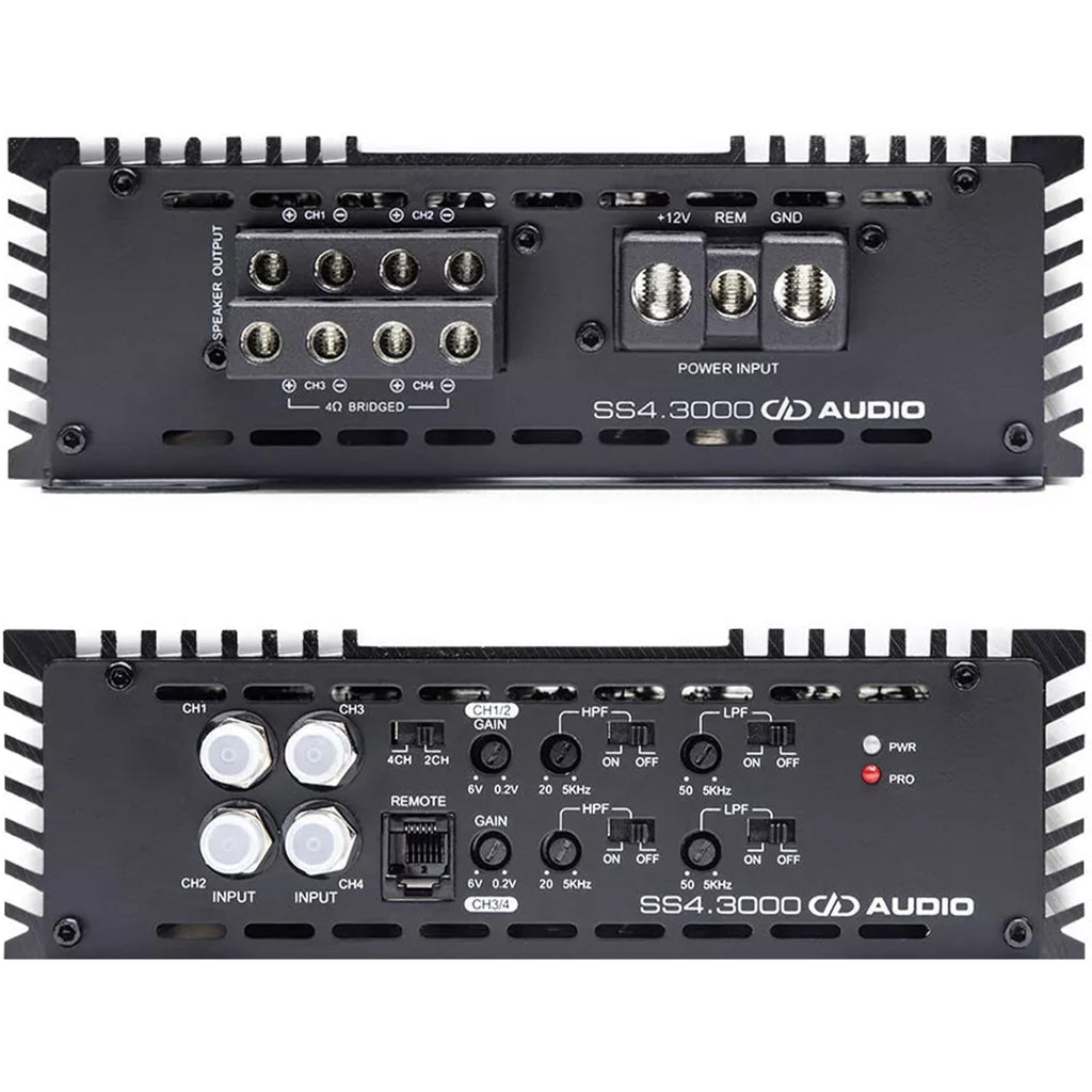 DD Audio SS4.3000 4-Channel 4000W Total Class D Amplifier