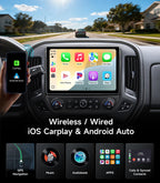 Car Radio for Chevy Silverado GMC Sierra 2014-2018, CarPlay Android Auto